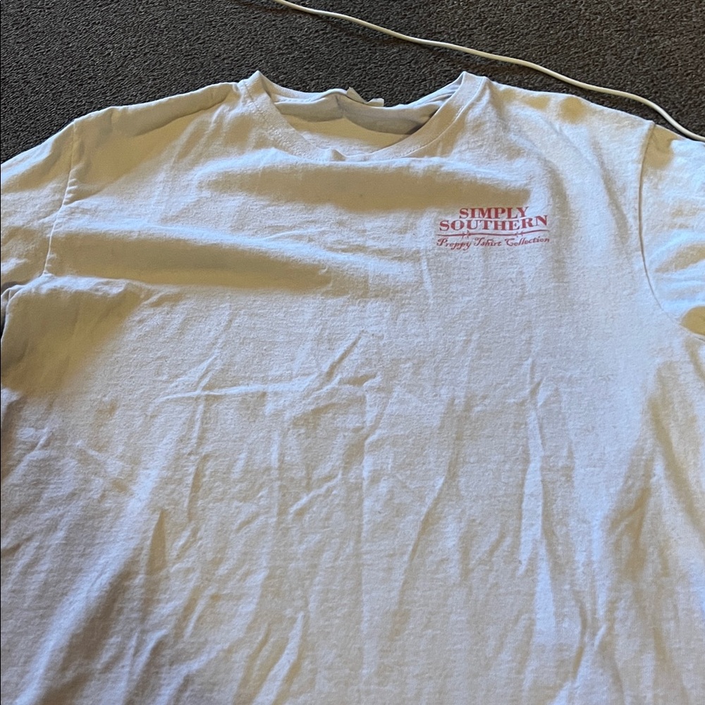 Simply Southern White Tee with Red Logo